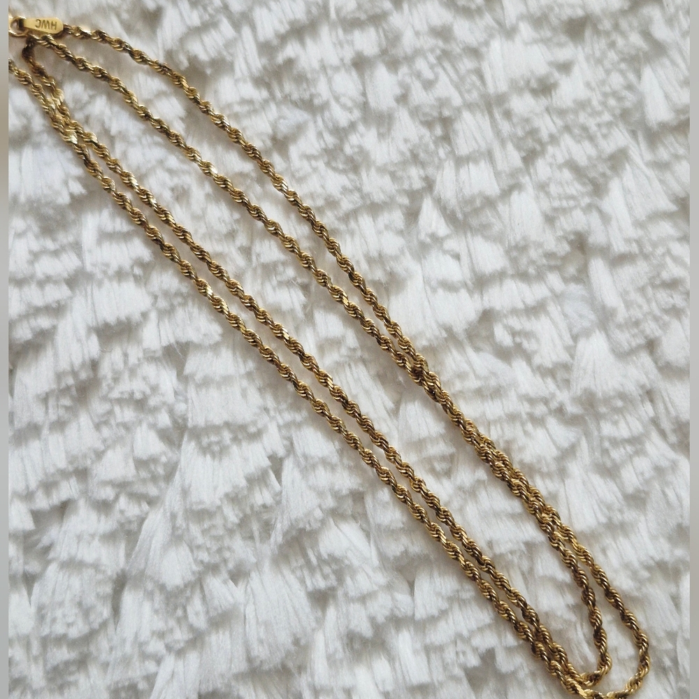 14k Yellow Gold Rope Necklace 2.5mm - Picture 4 of 7